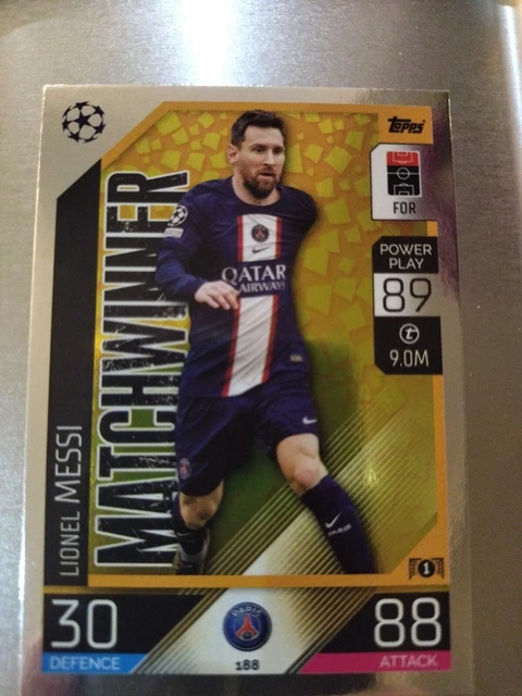 Lot De 100 Cartes Lionel Messi Match Attax Coupe Du Monde 2010 Argentine