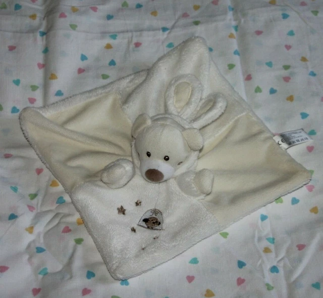 Doudou Simba Toys Ours Deguise En Lapin Plat Blanc Creme Cage Oiseau Etoile Com9