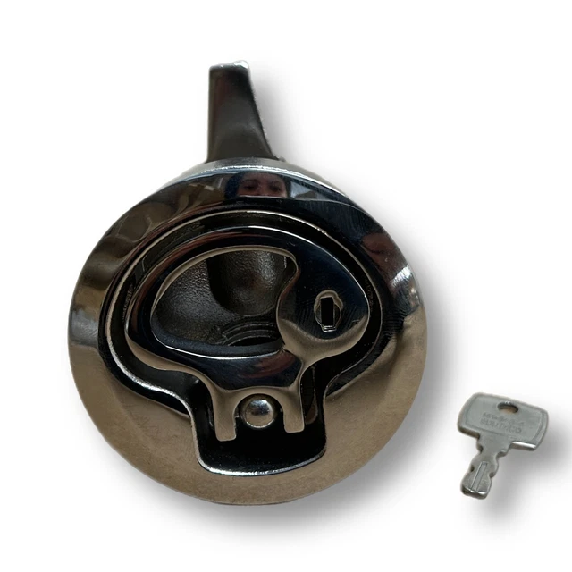 Southco 2" Flush Mount Locking Latch M1-520-88 Stainless Steel w/ Key