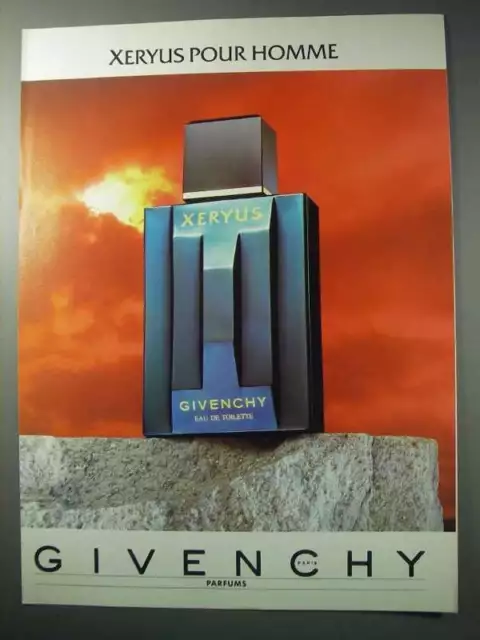 1986 Givenchy Xeryus Cologne Ad - Pour Homme