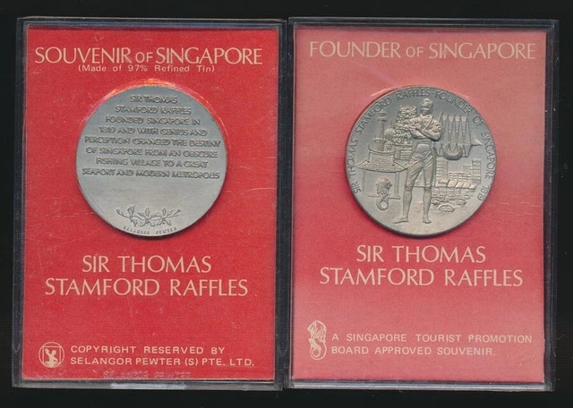 Singapore: Sir Thomas Stamford Raffles, Founder of Singapore 38mm 97% Tin Medal