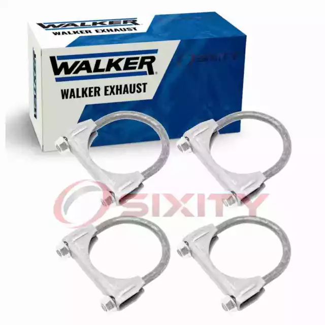 4 pc Walker Exhaust Clamps for 1982-1991 GMC Jimmy 6.2L V8 Hardware  lr