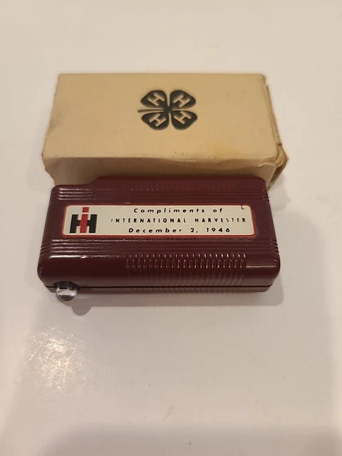 Vintage INTERNATIONAL HARVESTER Flashlight w/ Box 4 H December 2, 1946