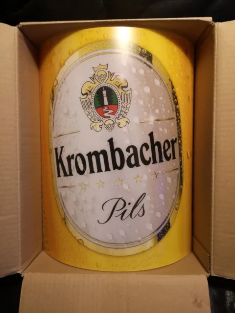 Enseigne lumineuse Bière Krombacher Pils Etat neuve avec ampoule 40 x 31 x 10 cm