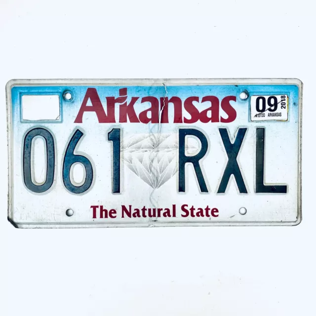 2018 United States Arkansas Natural State Passenger License Plate 061 RXL