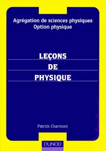 Agrégation de sciences physiques, option physique, leçons de physique