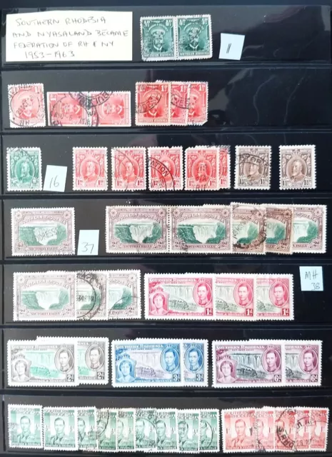 SOUTHERN RHODESIA Collection 91 Vintage Stamps *Great Value* Check the Photos