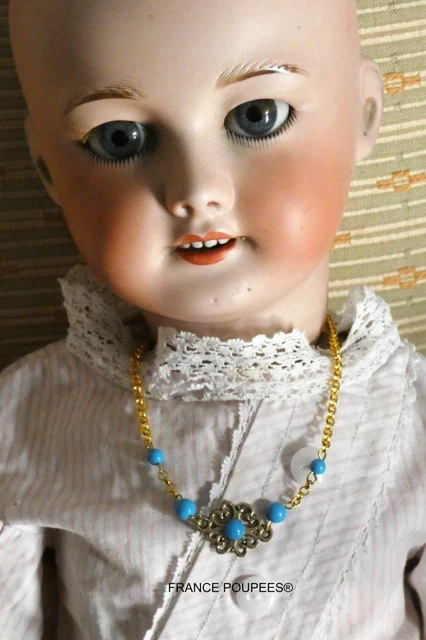 Poupée Ancienne De Cabinet Xixème - Tête En Véritable