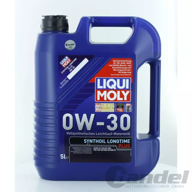 5 LITER LIQUI MOLY SYNTHOIL LONGTIME PLUS 0W-30 für MOTORÖL ab VW 503.00-