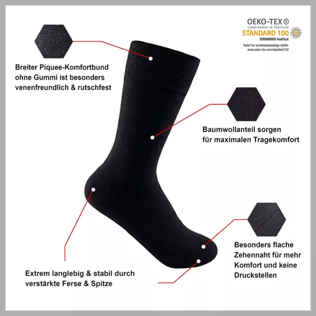"NUOVO" 18 paia calze in cotone uomo OEKO TEX tempo libero/business*SUPERIOR*®43-46