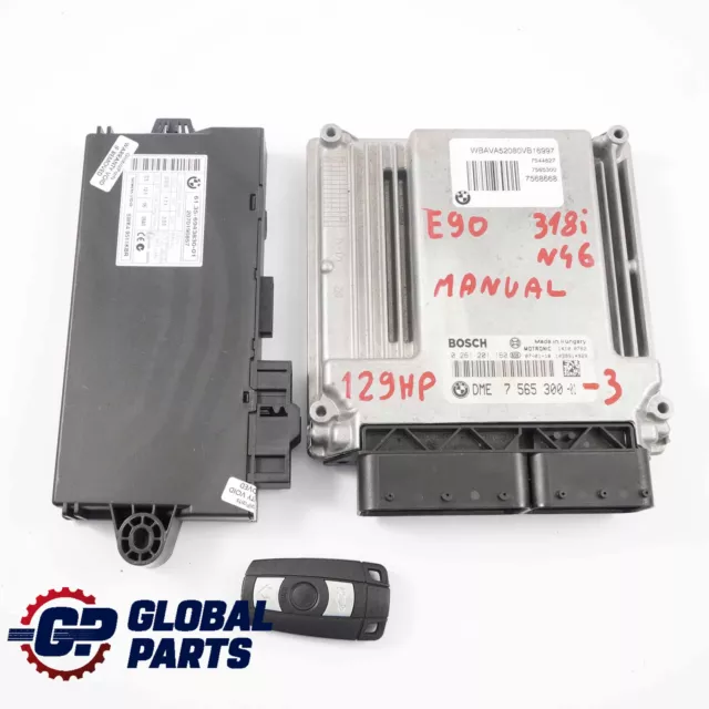 BMW E87 E90 E91 118i 318i N46 ECU Kit DME 7565300 CAS3 + Key Manual