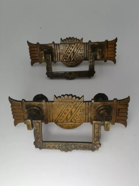 Drop Bail Pulls Drawer Hardware Cabinet Cupboard Handle Knob Ornate Eastlake