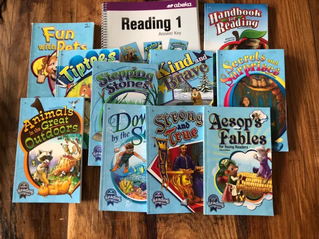 ABeka 1st Grade Reading Set Student Books Readers A-I & Answer Key, Handbook