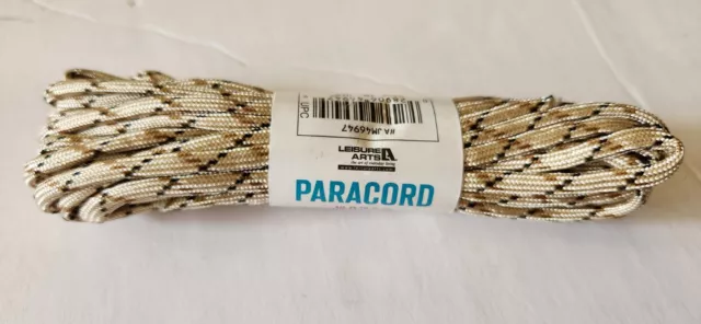 LEISURE ARTS 46947 PARACORD 18FT VARIEGATED BEIGE - New!