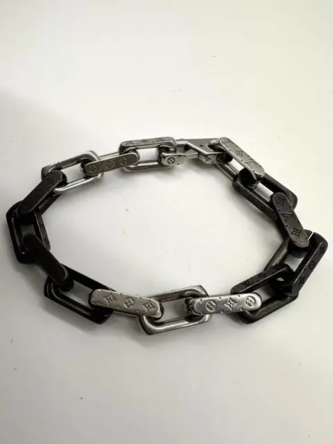 LOUIS VUITTON Bracelet Men's Current Authenticated Monogram Chain Brassiere