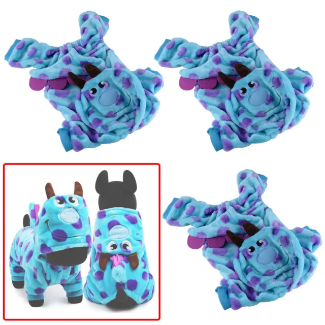 Cute Warm Winter Halloween Dragon Cosplay Pet Dog Sweater Clothes Costume Hoodie