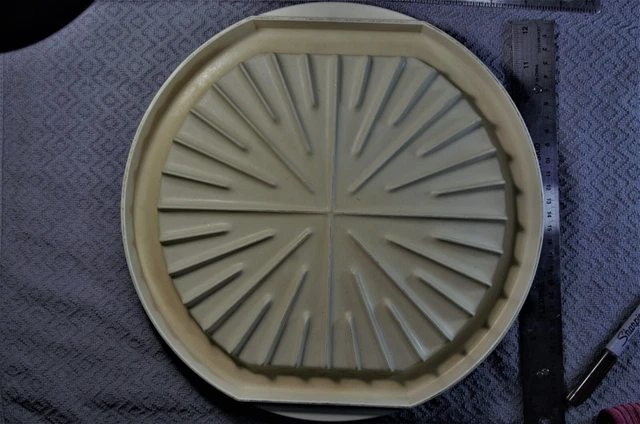 Vtg Anchor Hocking Microware 2 Sided Bacon Cooker Tray Round Microwave PM446-TI