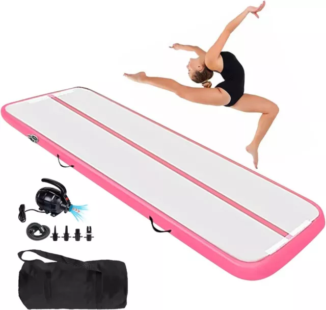 Air Mat Track 10Ft Inflatable Tumbling Gymnastics Mat Training Sports Home+Pump