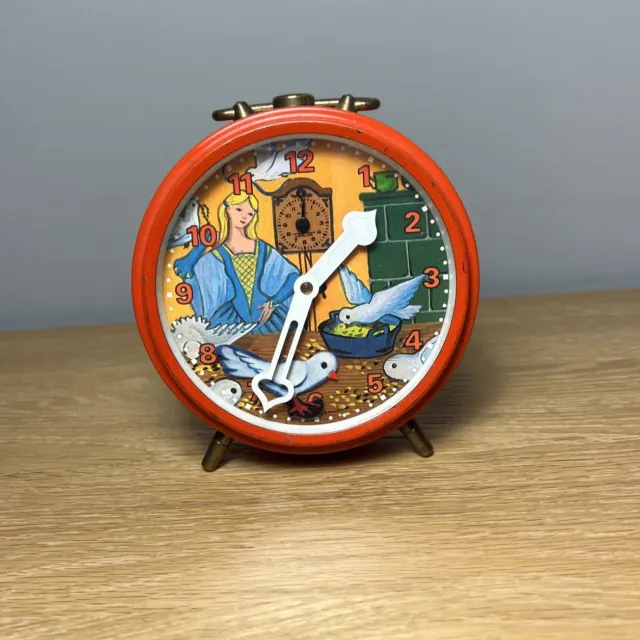 RARE Peter Old Vintage Childrens Collectable Alarm Clock German