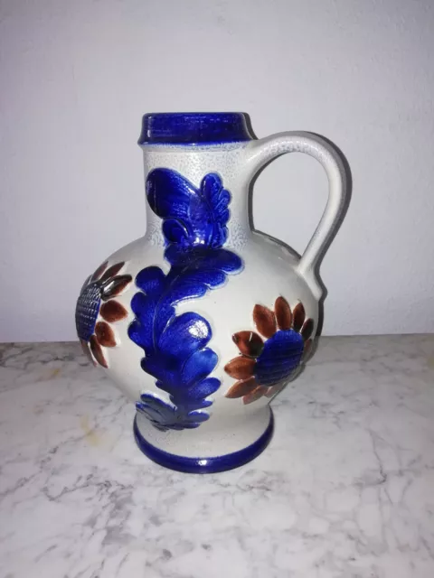 Edel-Keramik von Knodgen * Großer Krug oder Vase * toll bemalt * 30 cm