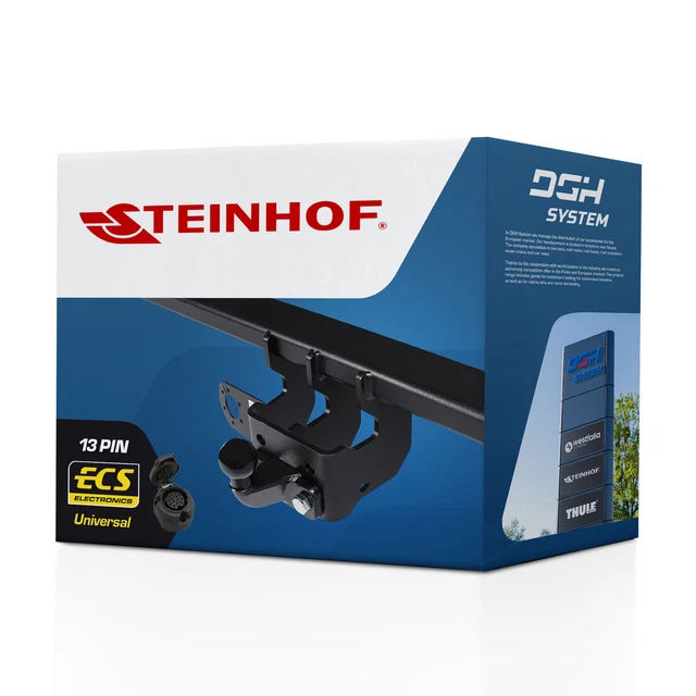 STEINHOF Gancio Traino Fisso Per Fiat Grande Punto (2005-2013) + Kit Elettrico 7 Poli Universale