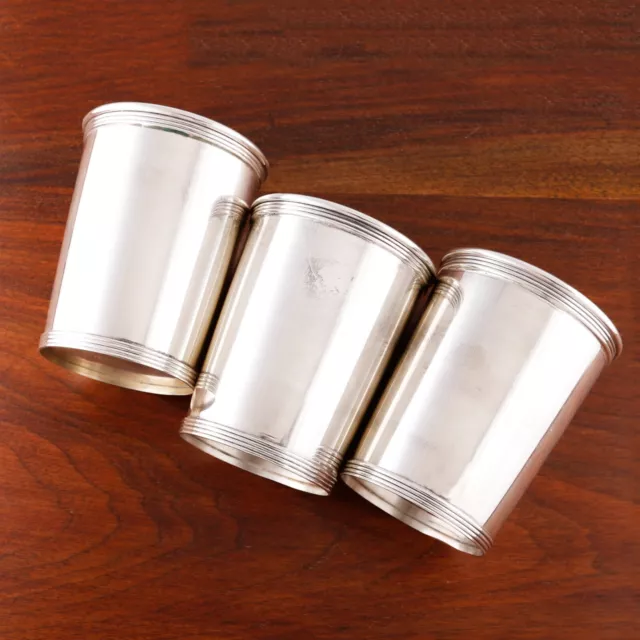 3 Harry Mccord Richmond, Ky. Sterling Silver Mint Julep Cups No Monogram