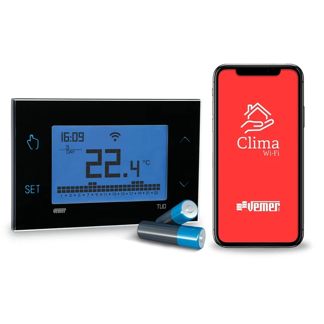 Termostato WiFi A Batteria Per Caldaia - Programmabile, Controllo Vocale Con Alexa E Google - Alimentazione USB O 3xAA - Per Riscaldamento Domestico
