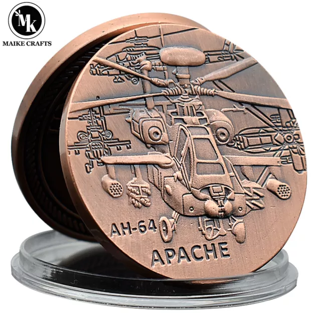 USA AH-64 Armed Helicopter Apache Commemoration Coin Military Challenge Coin