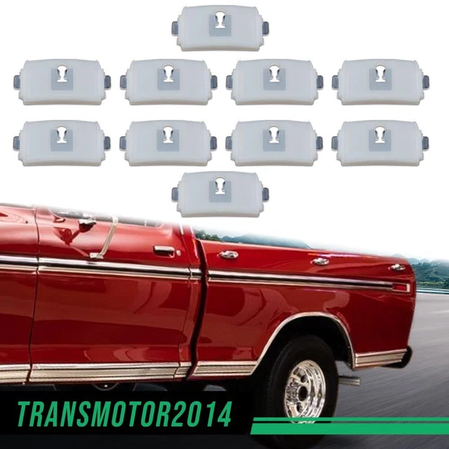 10PC CAB BED Side Belt Molding Trim Clip Fit For 7379 Ford F100 F150