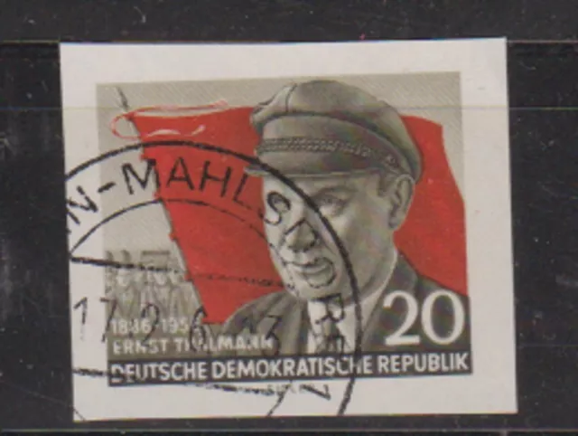 DDR 1956 gestempelt Marke aus MiNr. Block 14  70. Geburtstag von Ernst Thälmann