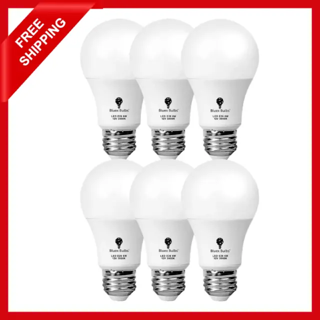 12 Volt Light Bulb 12V LED Bulb A19 6W 3000K Warm White E26 Low Voltage Light