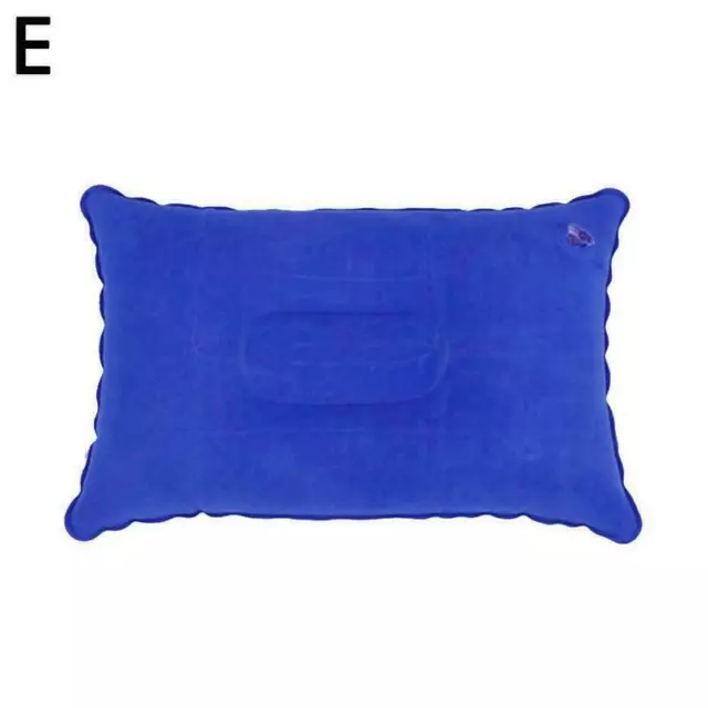 Inflatable PVC And Nylon Pillow Soft Blow up Sleep Camping.7 Cushion D0O1