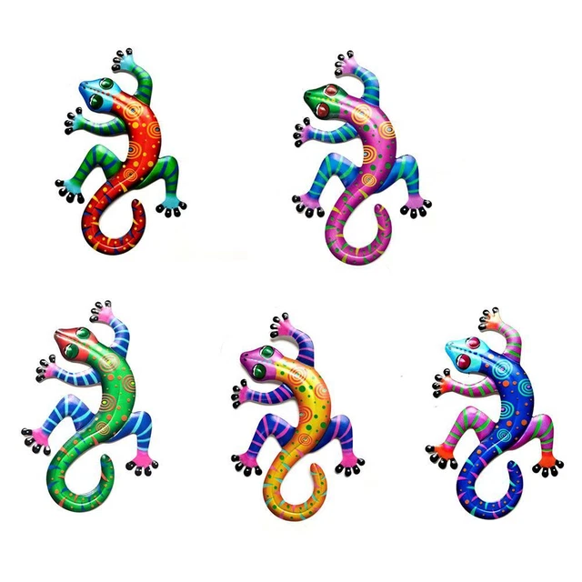 Iron Gecko Wall Decor Home Decoration Artwork Outdoor Hanging Ornament For New
