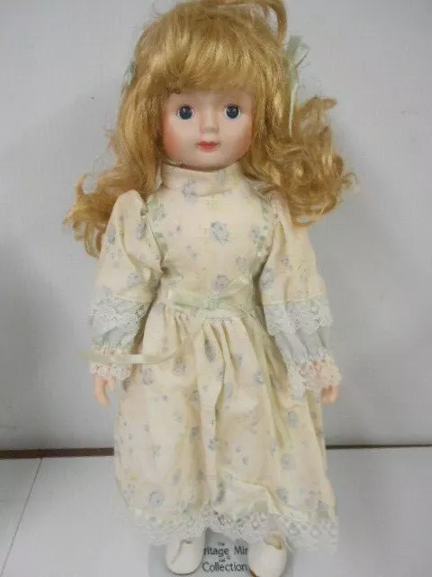 The Heritage Mint Collection Vintage 16" Porcelain Doll With Blonde Hair