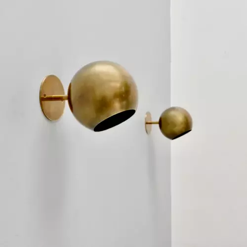 Set of 2 Eyeball Washroom Focas Light Brass Wall sconces Mid century Wall Lamp