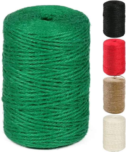 Cuerda de cordel de yute natural Perkhomy 600 pies color largo para artesanías regalo envoltura