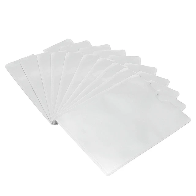 RFID Blocking Passport Sleeves Anti-Theft Identity Protector White 30Pcs