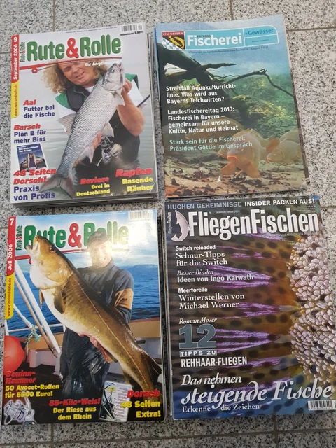 29 Angelzeitschriften ⭐ Fliegen Fischen ⭐ Rute & Rolle ⭐LFV⭐ Magazine Angelhefte