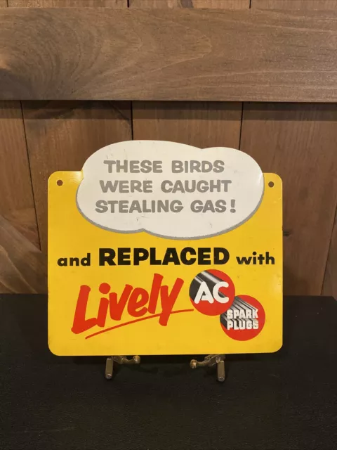 Metal Ac Spark Plugs Bird Cage Sign Double Sided