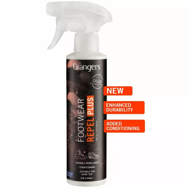 Grangers Footwear Repel G-Max Leather,Nubuck Shoe Waterproofer/Proofer Spray 275