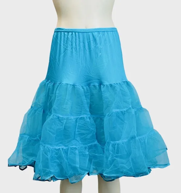 BellaSous Turquoise Vtg Inspired Crinoline Petticoat #417 Square Dance  S/M READ