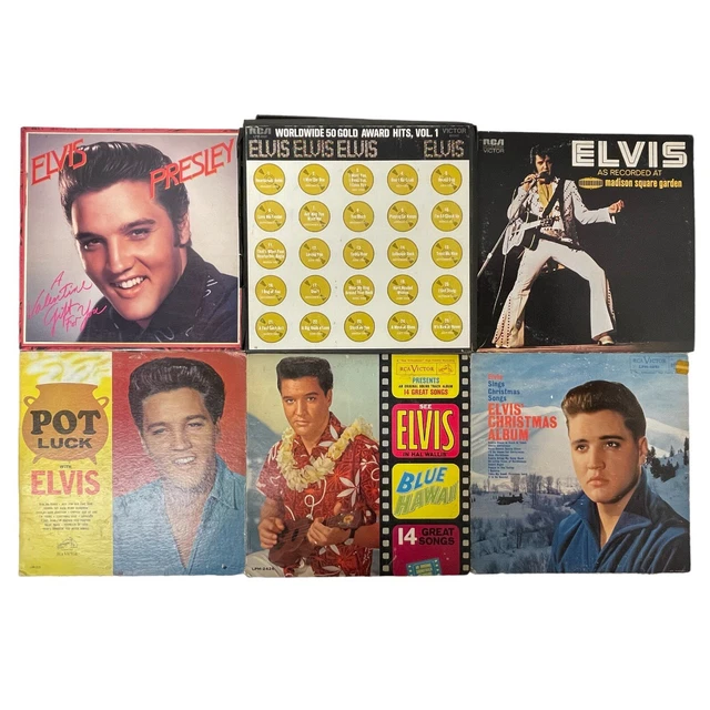 ELVIS PRESLEY LP Vinyl Records Lot of 9 Madison Square Blue Hawaii Christmas Etc