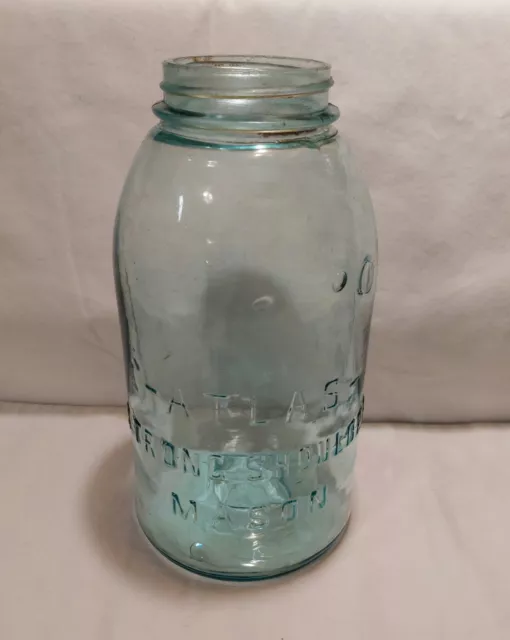 Vintage Antique Hazel Atlas Half Gallon Clear Unmarked Glass