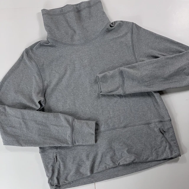 Lululemon Ready To Rulu Jacket Women 2 Sweater Heather Turtleneck Pullover Shirt