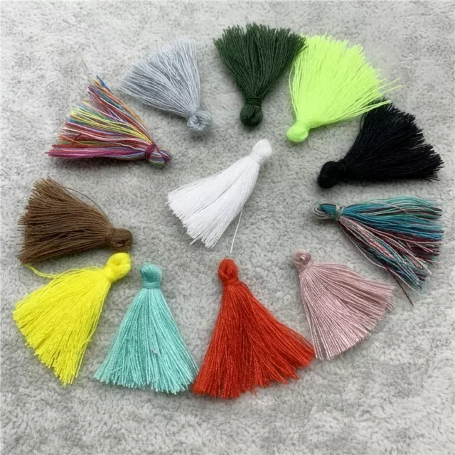 30pcs/lot Multicolor Cotton Small Tassels Trim Sewing DIY Home Wedding Decoratio 2