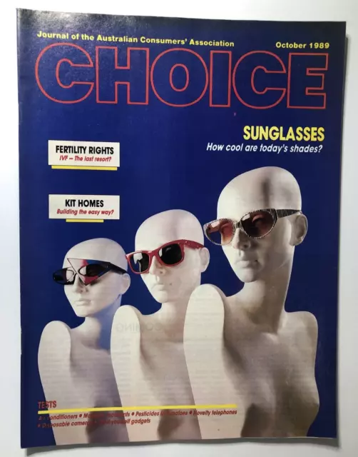 Choice Vintage Magazine Journal Australian Consumers Association October 1989