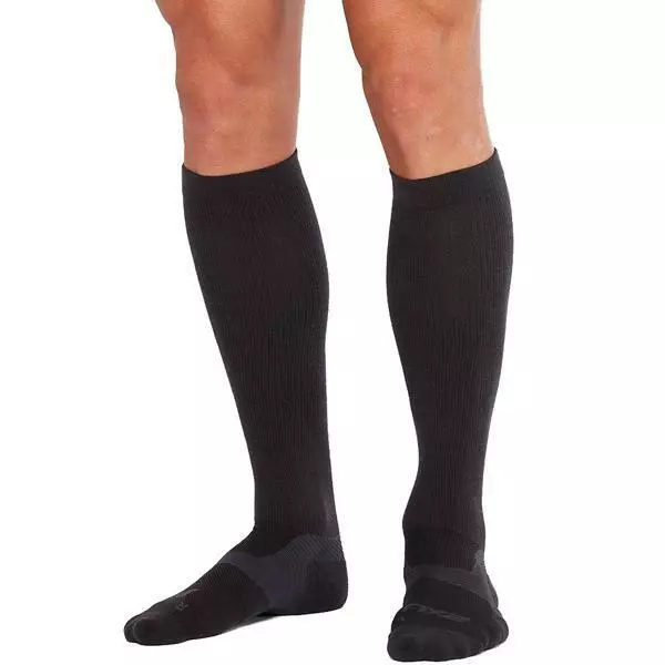 2Xu Men's Vector Light Cushion Compression Socks In Black Size Medium 1  New