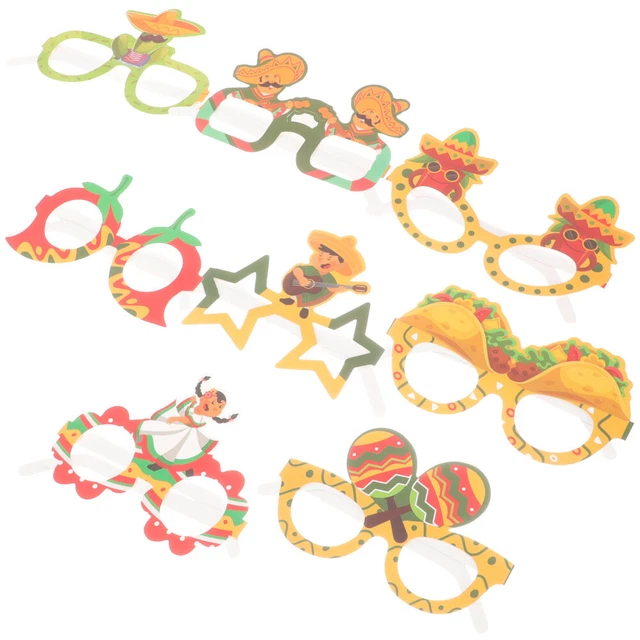 8 Pcs Carta Occhiali Da Vacanza Bambino Costumi Festa Di Carnevale