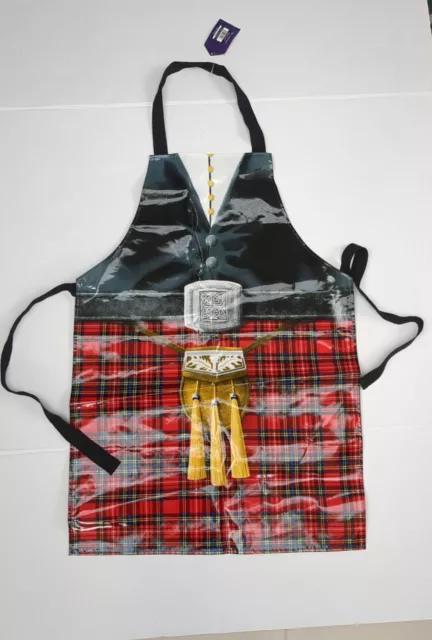 Elgate Historical Scotland SCOTTISH Apron Tartan Plaid Kilt New With Tags