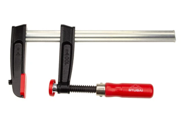 Pince Étau 200mm Stubai - Noir/Rouge - Revêtement Époxy Anti-Rouille - Pour Soudure Et Travail De La Tôle